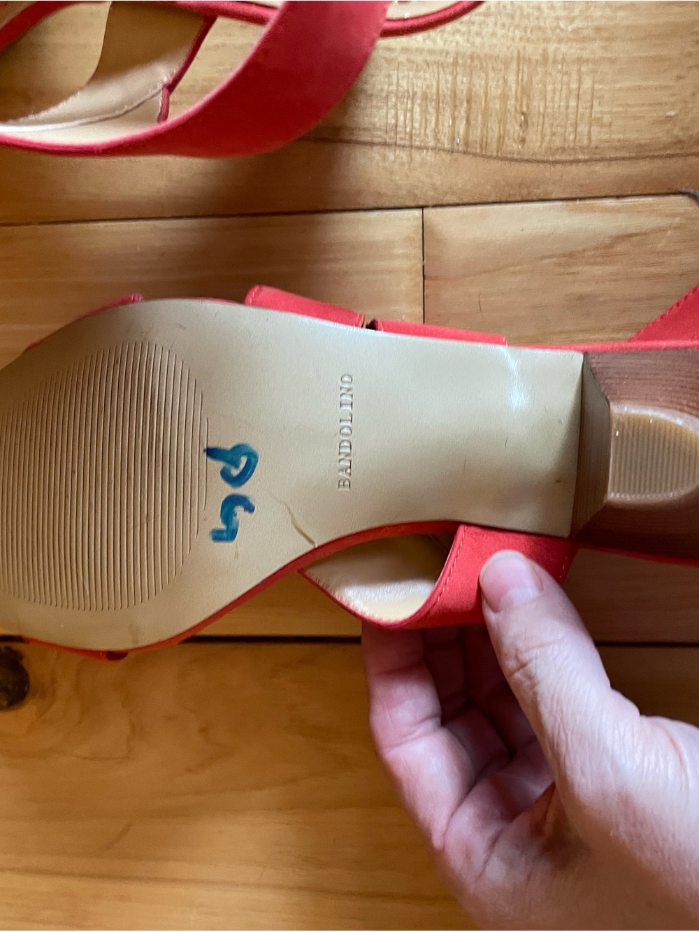 Bandolino Coral Pink Open-Toe Slingback Sandals - Picture 4 of 5